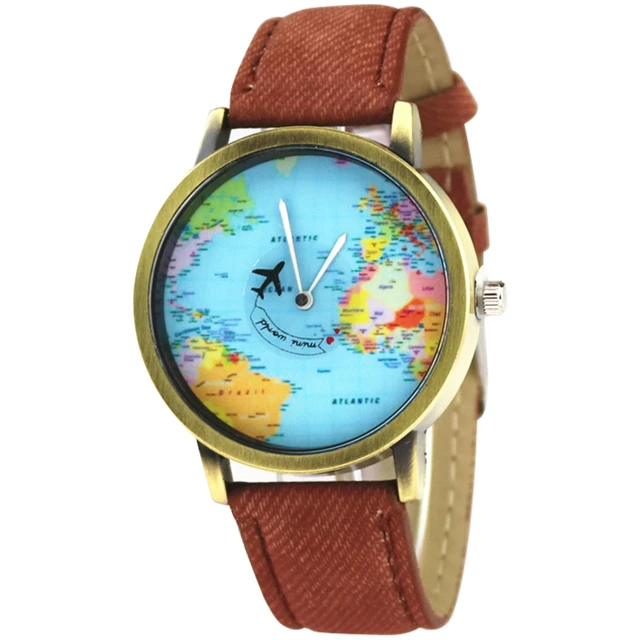 

Fashion Unisex Quartz Watches World Map Bracelet Mens Watch PU Leather Cheaper Watches, White,silver,gold,blue,red,others see attached file