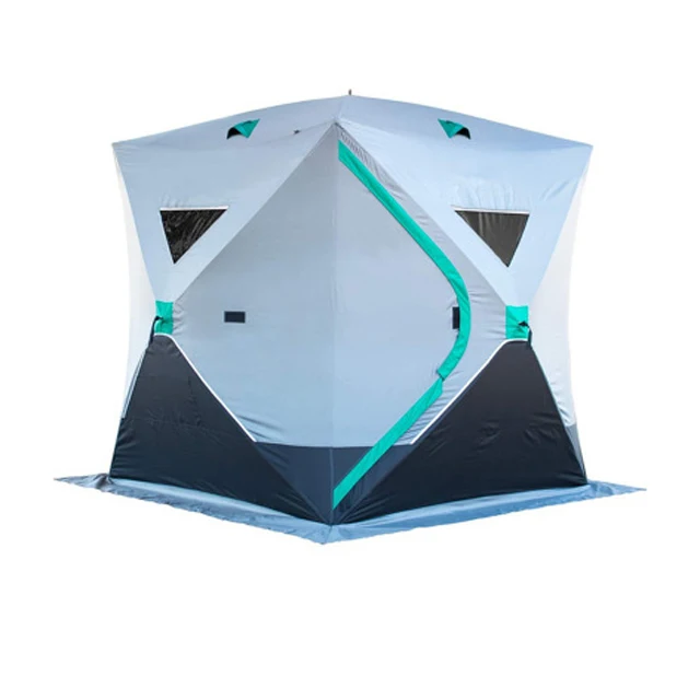 C01-CF004 Outdoors portable 3-4 person pop up ice fishing tent with ventilation window