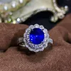 In Stock Cheapest Customized Oval Sapphire Ringand Arrow Cut 18K Gold Ring