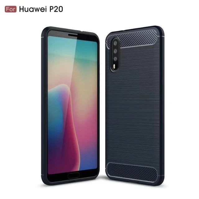 New Arrival Carbon Fiber Tpu case for HUAWEI P20 brushed tpu soft cover for HUAWEI P20