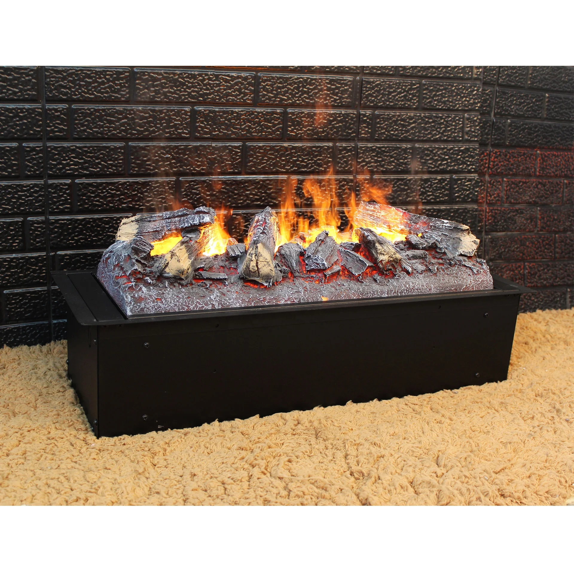 
Water Vapor Fire Steam Fireplace Cassette 600mm Log Set Design Steam Flame Effect 