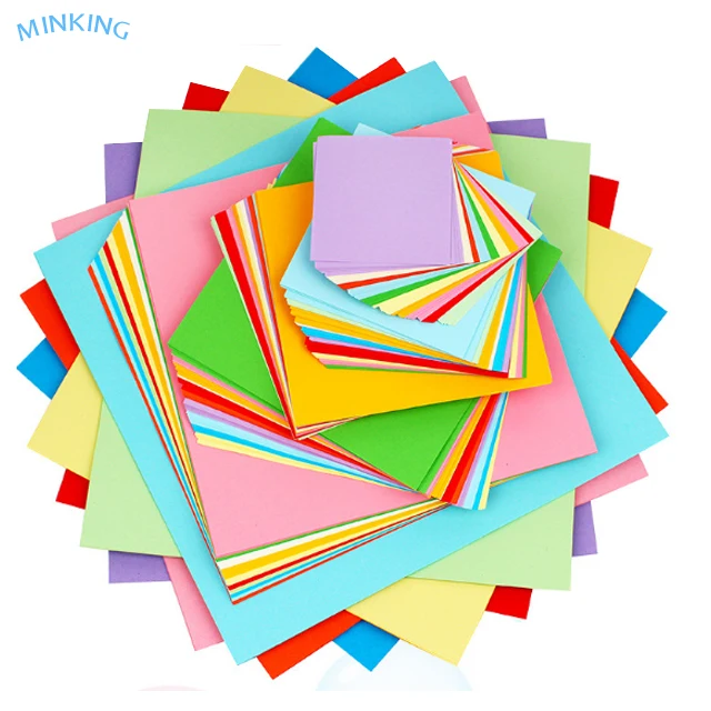 200 hojas de papel de origami de 25 cm cuadrado de doble cara de papel de color artesanal de papel de arte