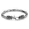 latest men's fashion dragon design 925 sterling silver tennis bracelet