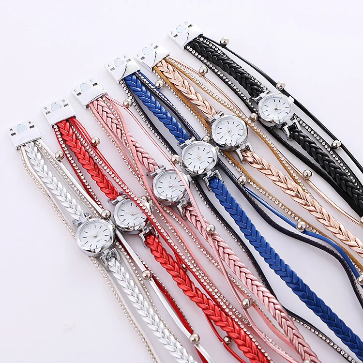 

Free Shipping Brand Fashion Luxury Women Wristwatch PU Leather Strap Ladies Bracelet Casual Quartz Watch Wholesale, 7 different colors as picture