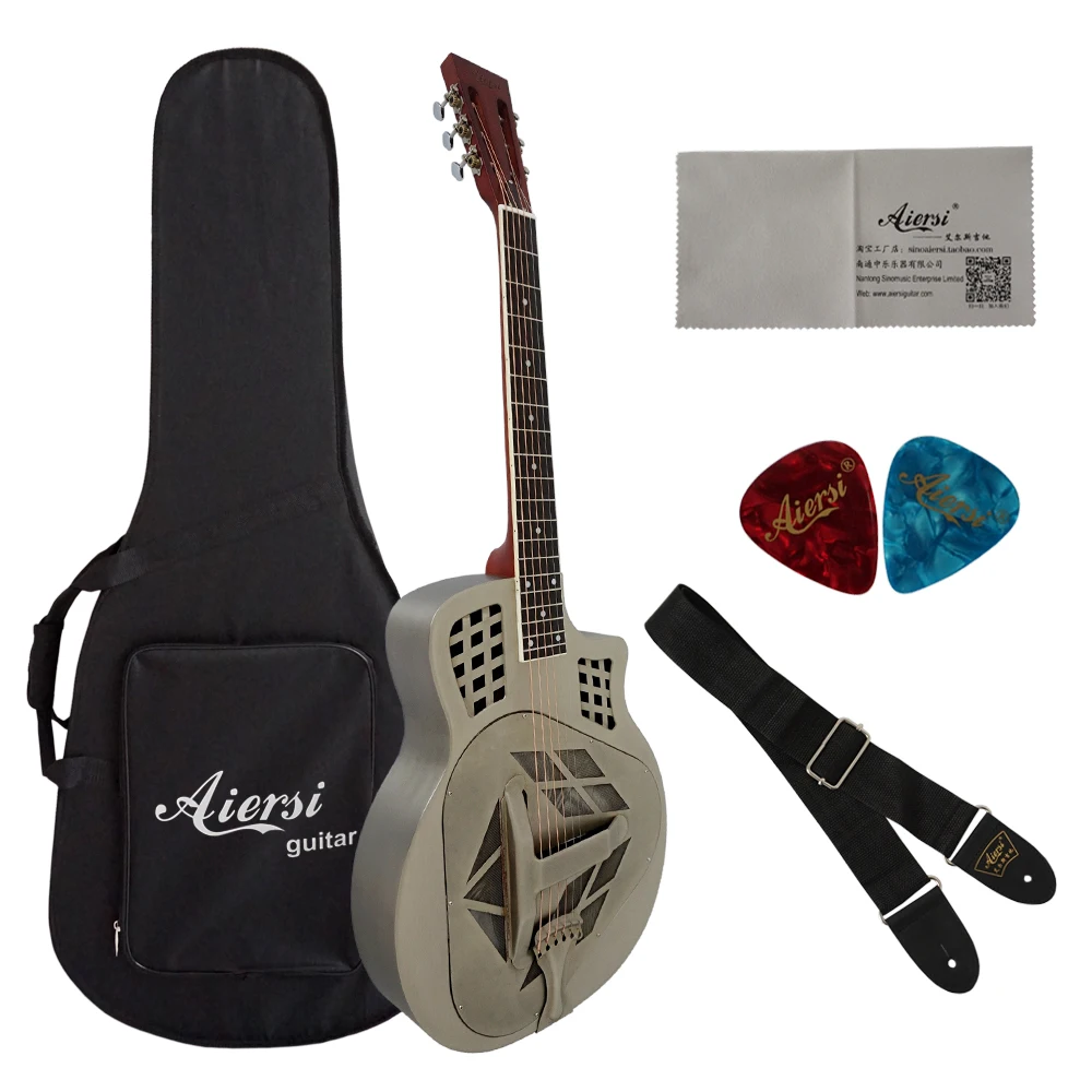 Aiersi Resonator Guitars Acoustic Vintage Brand Guitars With Guitar