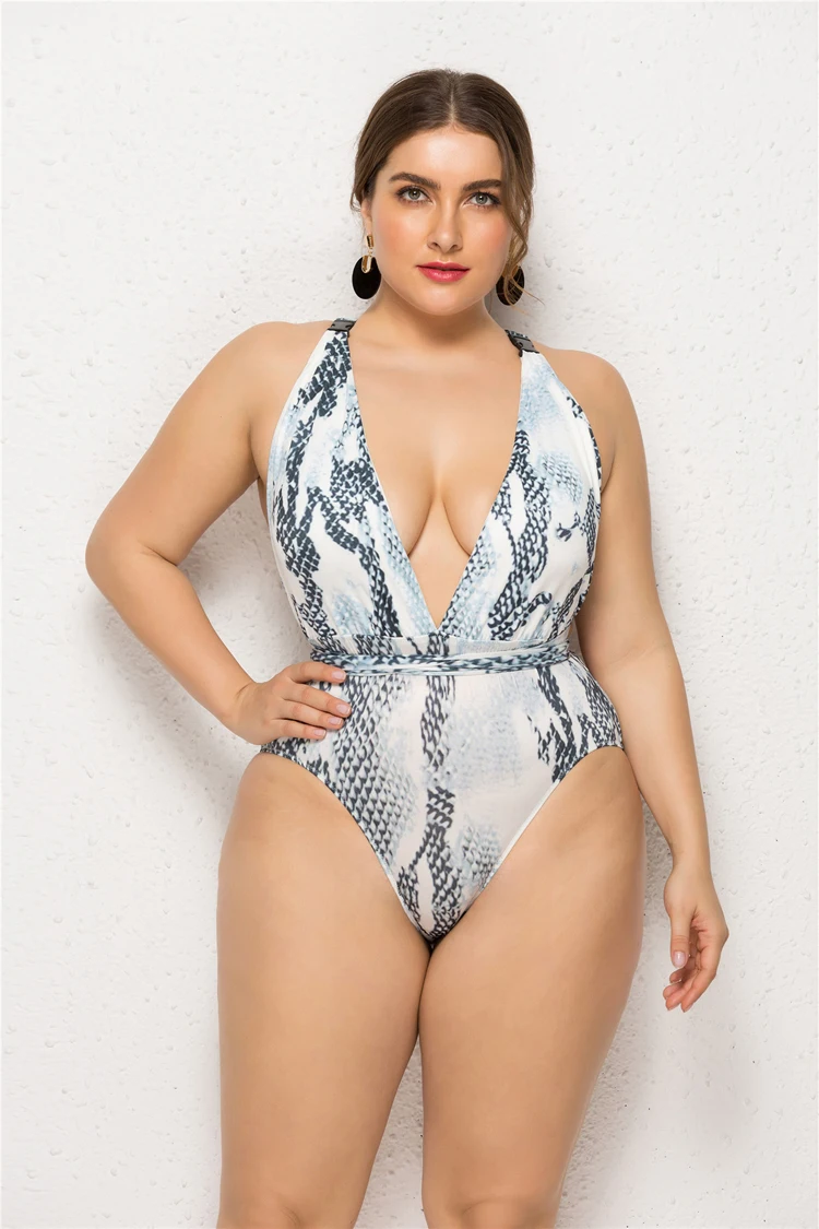 Bikini Digital Printing Sexy Swimsuit Fat Woman Fashion One Piece