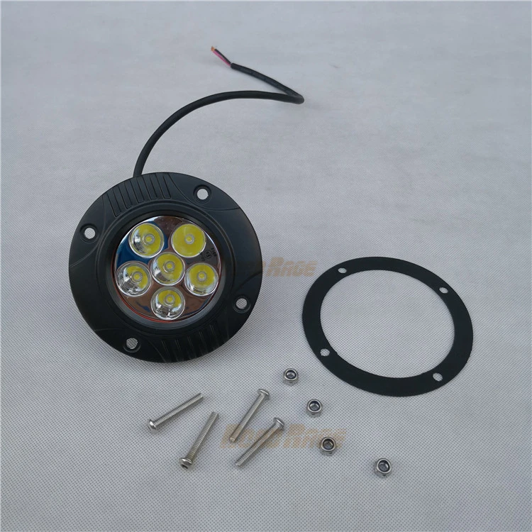 18w Flush Mount Led Backup Work Light Fog Light 12v 24v Spot Flood Beam