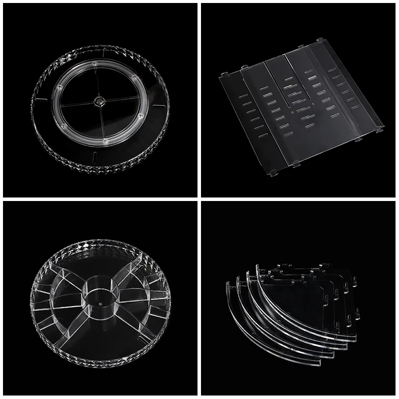 
Wholesale 3 tier Clear Transparent DIY profession acrylic 360 degree Rotating rotation Cosmetic Storage Box Makeup Organizer 