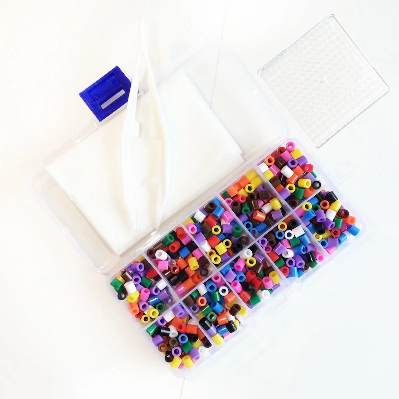 5 mm mix color 1000pcs beginner Set Fuse perler pix hama iron melty melting beads DIY
