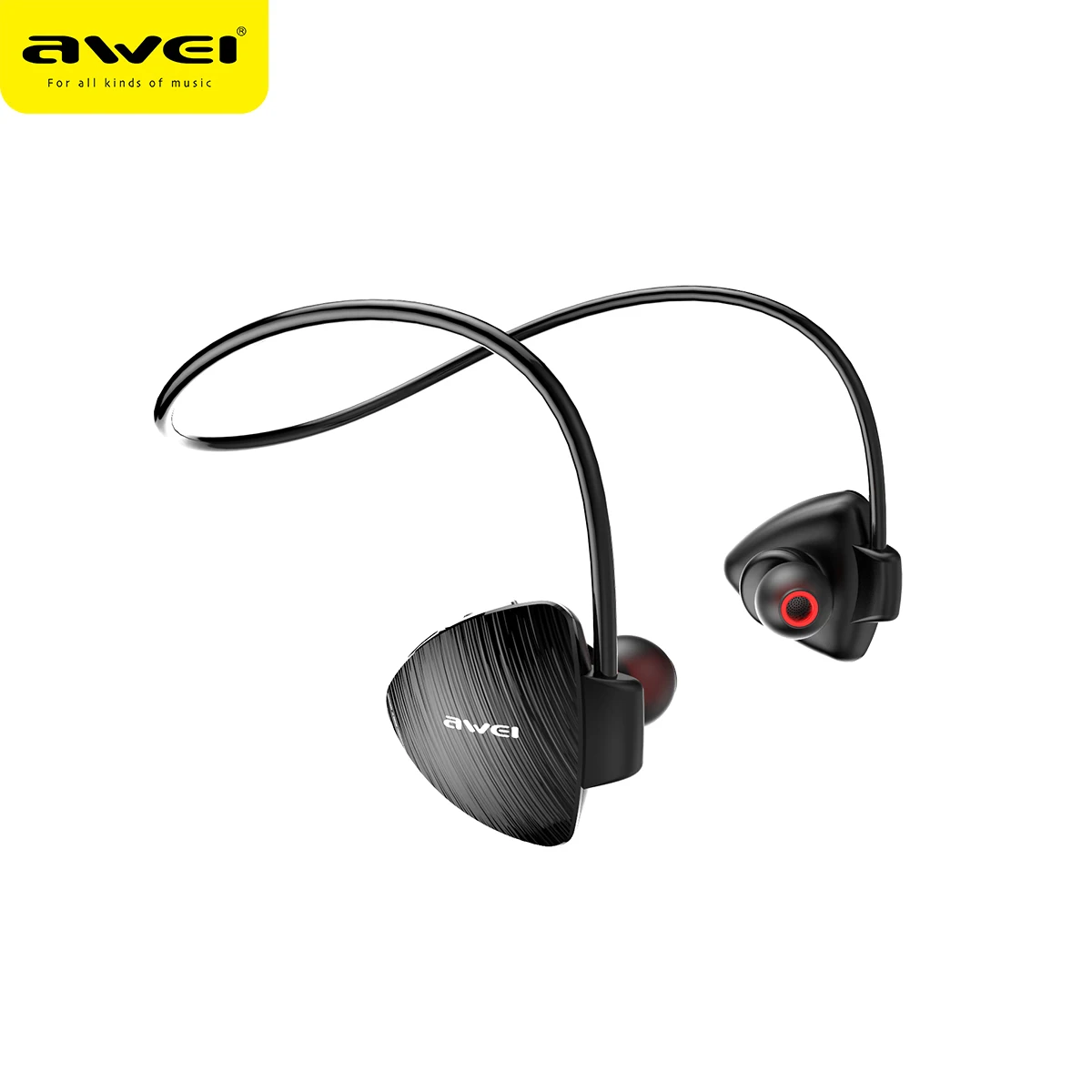 

Awei Original Factory IPX4 A847BL bluetooth wireless earphone, Black;red