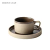 New Style Ceramic Coffee Mug with Saucer Crockery Coffee Cup Cafe Shop