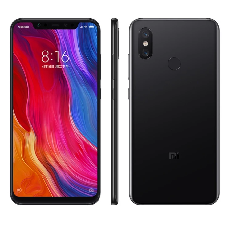 Original xiaomi mi 8 ram6GB rom64GB Dual AI Rear Cameras Infrared Face recognition 6.21 inch AMOLED Screen smart phone