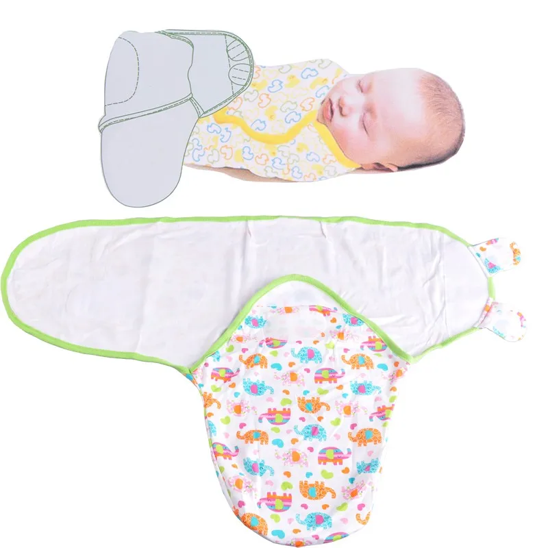 Breathable New Born Baby Muslim Swaddle 100 Cotton Adjustable Blanket