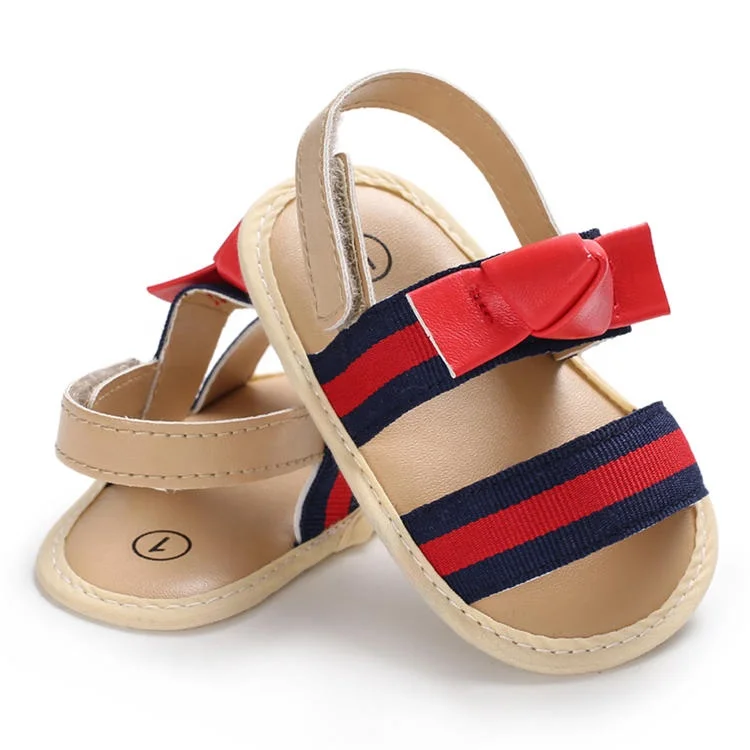 

New fashion Summer Rubber sole Striped Korean style Toddler infant sandals