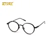 STORY PSTY3595F Fashion Stylish Designer Glass Metal Frame Girls Round Glasses Clear Lens Nerd Geek Eyewear