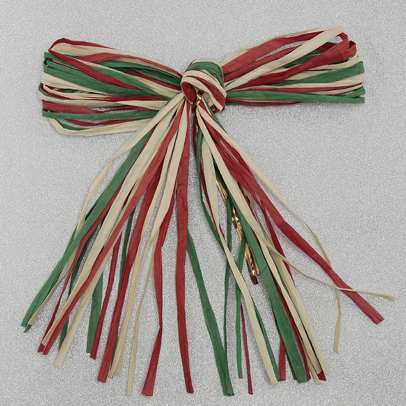 Decorative Bouquet Paper Raffia Bow Tie Natural Paper Raffia Grass Bows