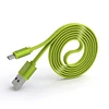Free Sample Colorful Flat Micro USB Cable Charger Jelly Phone Charger Cable With OEM Logo USB data cable