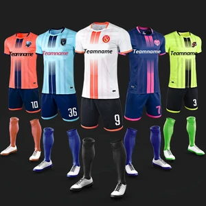 Custom Fashionable Sublimation Sports Team Soccer Jersey Uniform Set