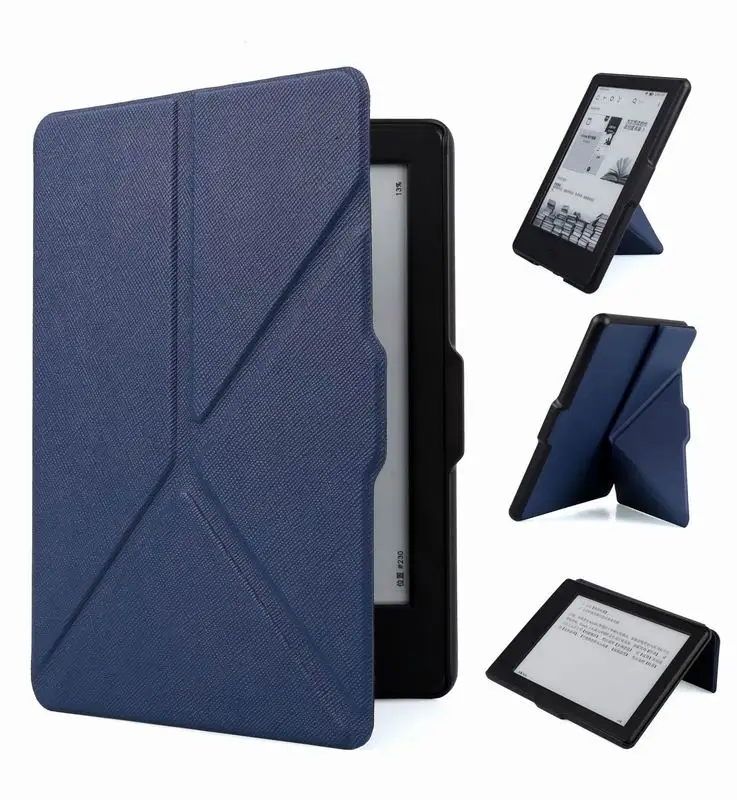 

Tablet Covers Cases for Amazon Kindle 8 Case Multiform Small Cross Texture Adsorption E-book Leather Cover, Black;blue and customizable