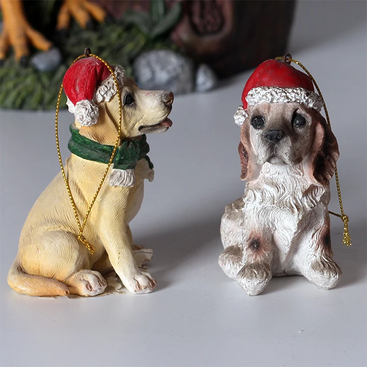 pug christmas statue