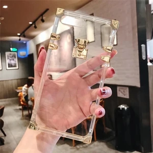 Shockproof Square Transparent Phone Case iPhone