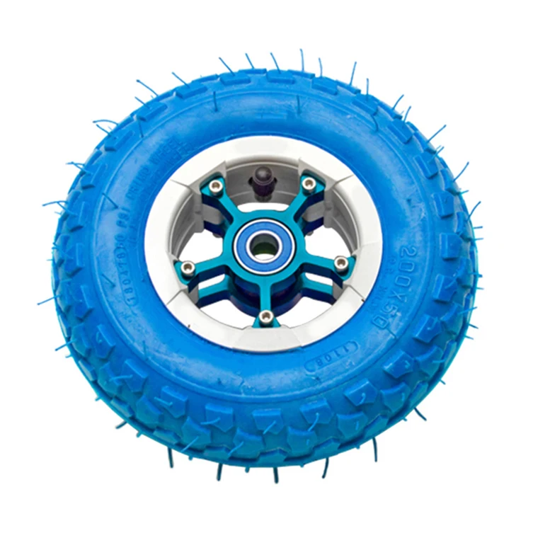 High quality 5 6 7 8 9 10 inch pneumatic rubber electric skateboard aluminum spoked wheels