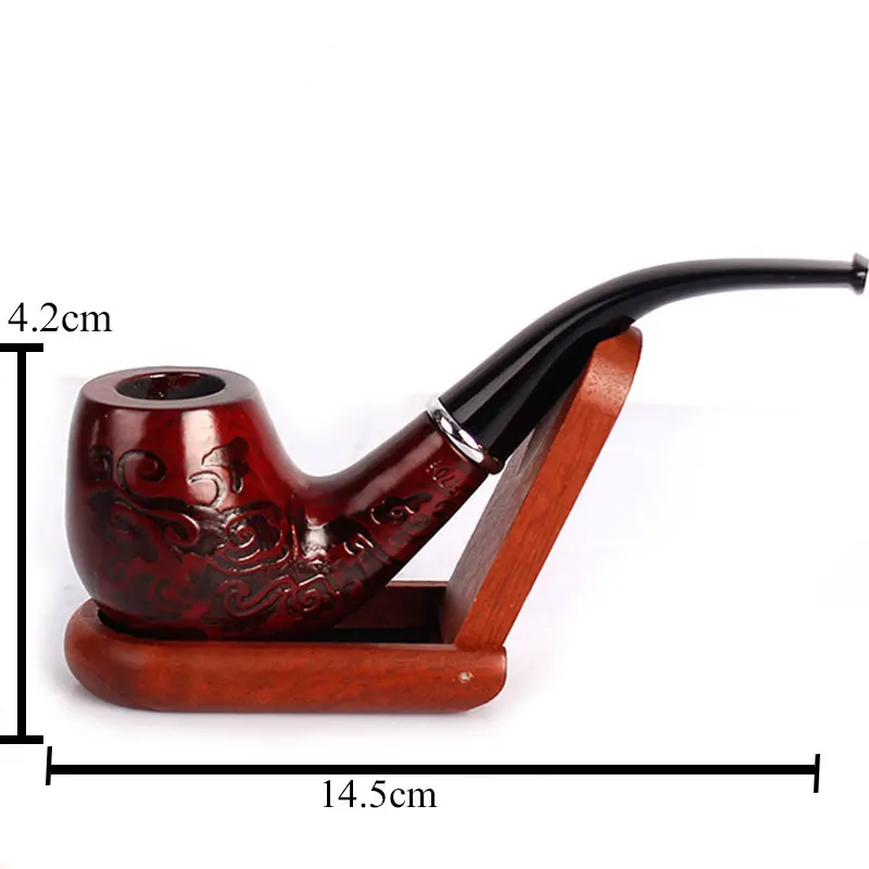 

YiWu Erliao Pot pipe is metal wood shell Smoke pipe filter tobacco pipe, As the picture show