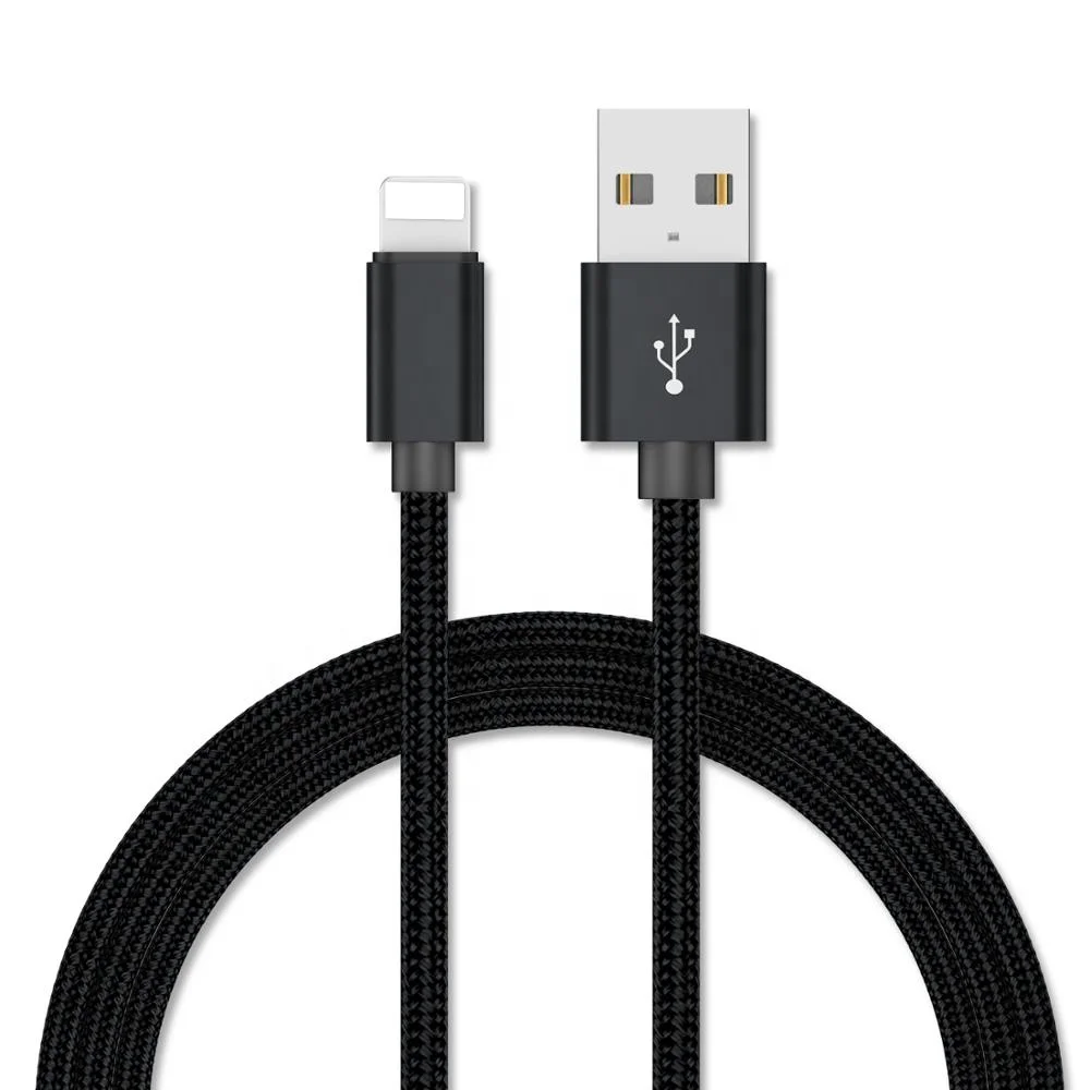 

ZMD the best for iphone colorful nylon braided 2.4A fast charging usb to lightning usb cable, Black;grey;gold;rose gold