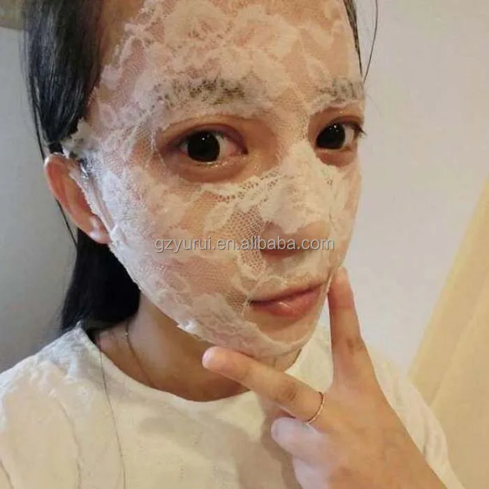 

Face Slimming Lifting Whitening Collagen Mask White Lace Moisturizing Facial Mask