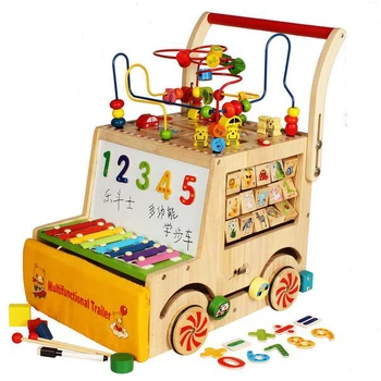 toddler wooden activity cube