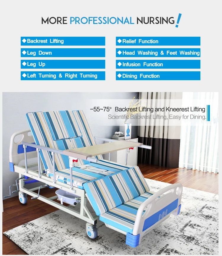 Home Use Elderly Care Adjustable Medical Hospital Bed With Toilet Buy