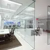 glass divider with cable management office workstation