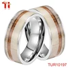 Dongguan Aohua Jewelry TUR10197 bulk deer antlers & koa wood inlay tungsten carbide ring for sale band