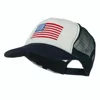 OEM promotional 5 panel American flag custom embroidered mesh snap caps
