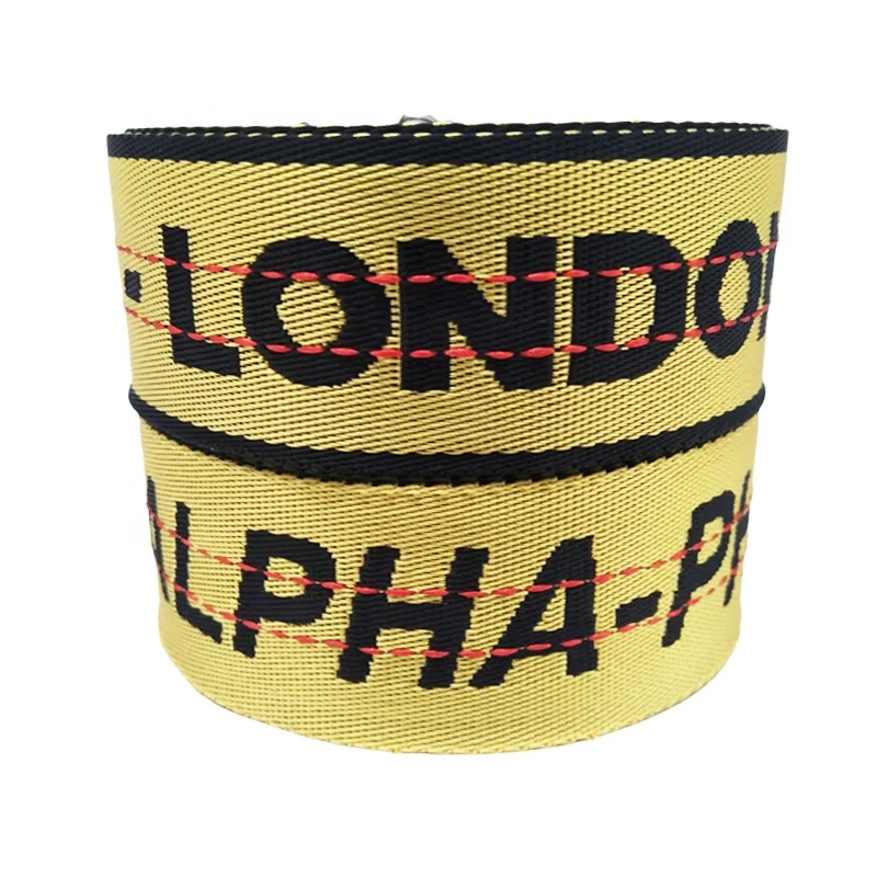 

Wholesale Custom Logo 3.8CM Garment Accessories Jacquard Woven Polyester Nylon Webbing Tape For Bags, Customized