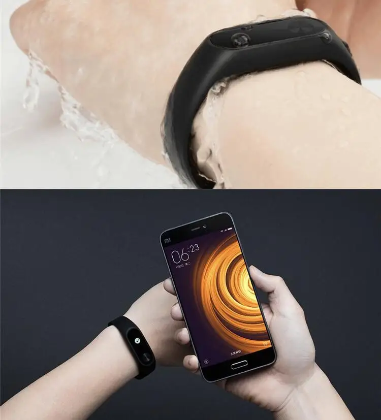 Genuine Original Mi Band 2 With 4.0 Bracelet Mi Band2 Wrist Strap Fitness Smart Wristbands
