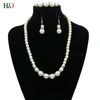 H & D Best Price Woman Famous Luxury Pakistani Bridal Pearl Jewelry Sets For Ladies