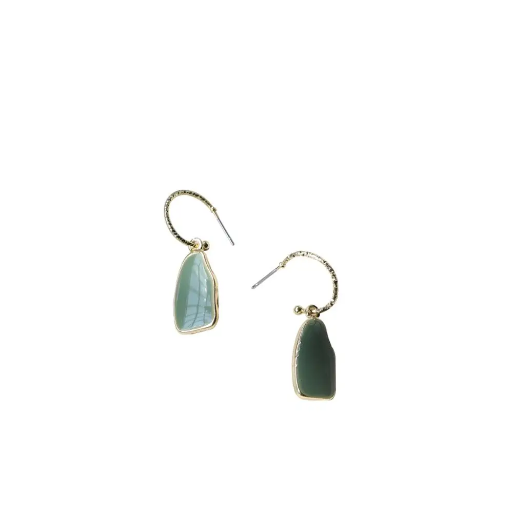 

Juhu New Selling colorful Metal Alloy Stud Earrings 2019 wholesale Geometric Jewelry