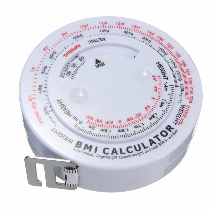 cuigu Index Retractable Tape  calcolatrice 150 cm  BMI Body Mass Index Retractable Metro a nastro dieta dimagrante