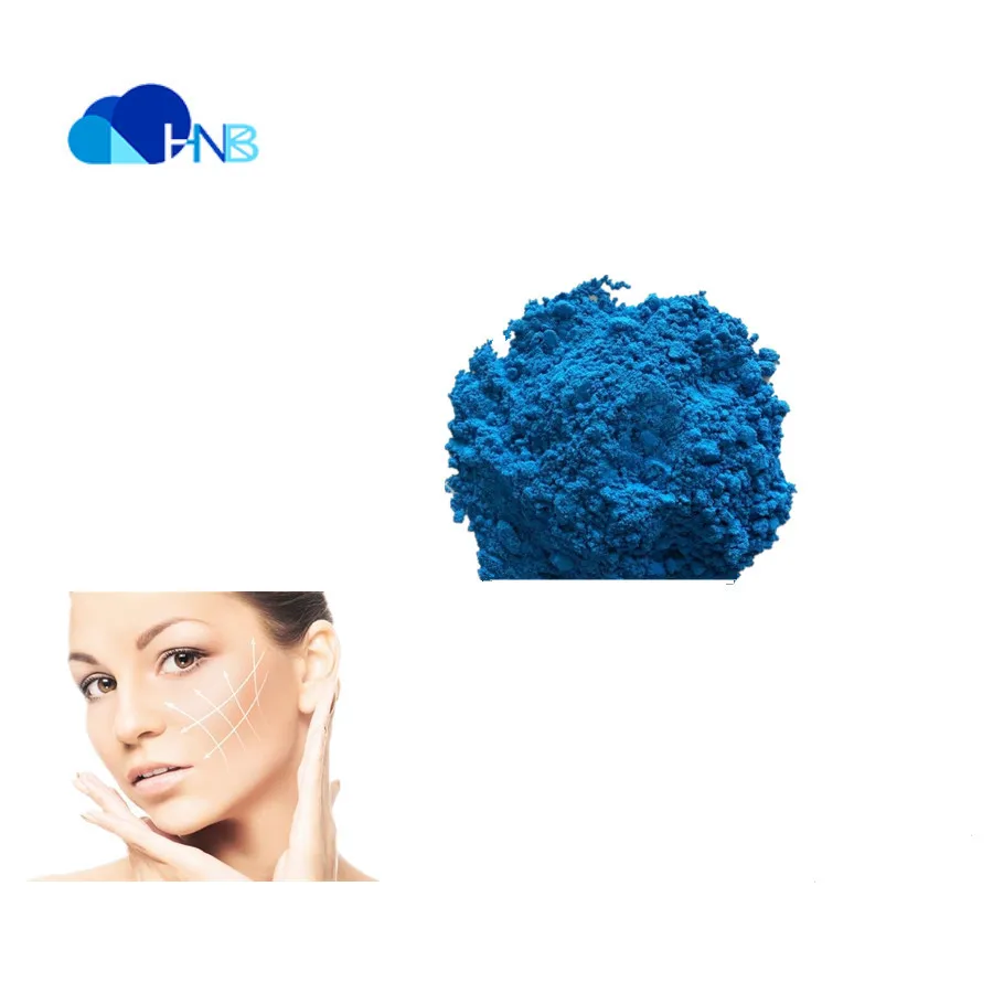 

China Factory Supply Cosmetic GHK- Cu Copper peptide Powder with best price CAS No 49557-75-7