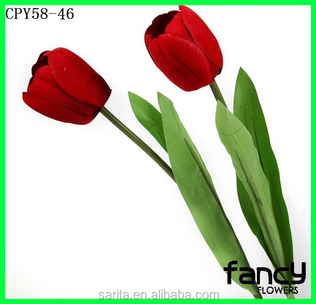 Harga Pabrik Batang Tunggal Palsu Tulip Tulip Bunga Tulip Untuk