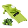 Plastic manual adjustable multi function vegetable fruit food chopper shredder slicer and cutter for home use