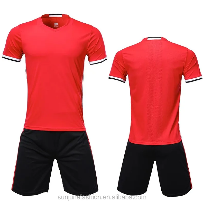 Men Football Jersey New Model No Brand Black And Red Soccer Jersey ...