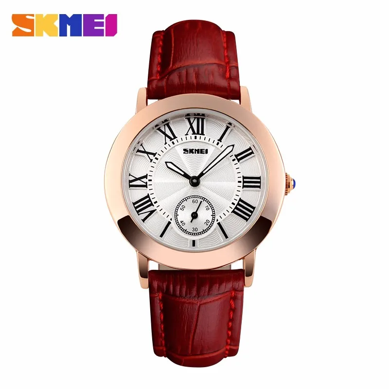 

SKMEI 1083 3ATM Waterproof Genuine Leather Watches Japan Movement Women's Wristwatches Hot Sales Watches Leather, N/a