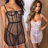 

Club Fancy Fashion Spaghetti Strap Short Mini Net Transparent Womens Ladies Adult Female Bodycon Mesh Corset Lingerie Dress Sexy