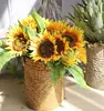 Wholesale 6 Heads Flowers Bunch Artificial Sunflower For Decoration