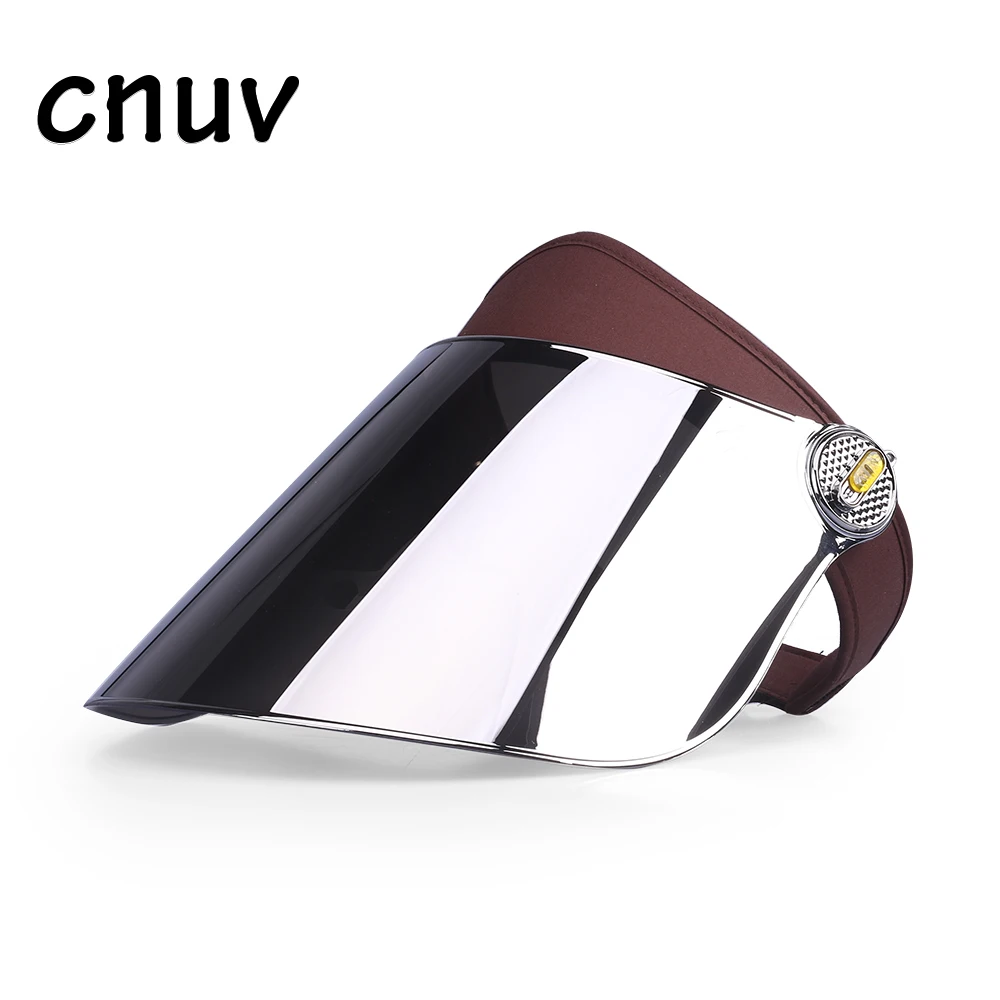 
2020 Customized Summer UV Protection Sunshade Hat Women plastic visor transparent golf sun hat visor 