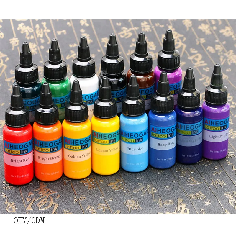 

High Quality Tattoo Ink 30ml/1oz 16 Colors Dynamic Black Tattoo Ink