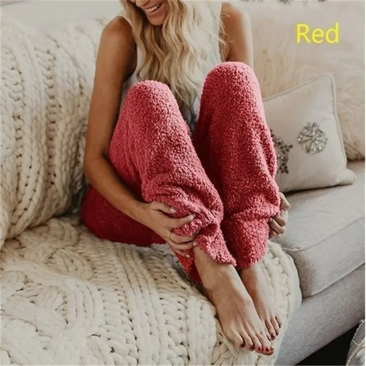 

Hot Sale Autumn And Winter Warm Solid Color Plush Pants, As pictrues