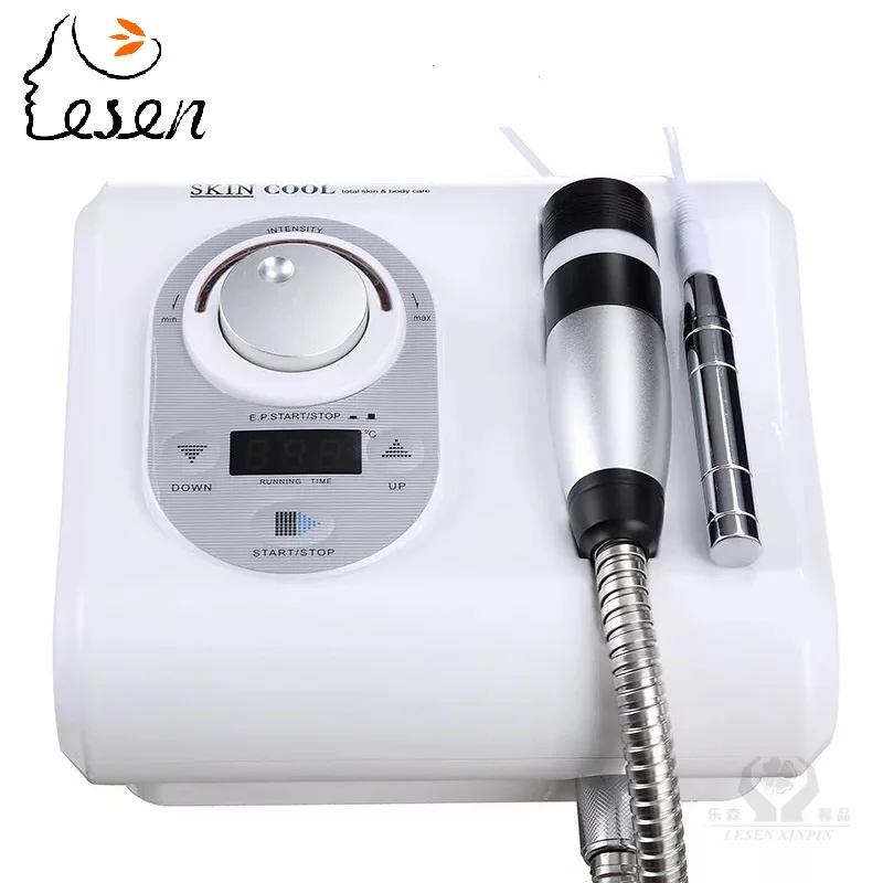 Newest Portable -10/ 40 Degree Skin Tightening Hot And Cold Cryo Therapy Skin Cool Facial Anti-Age Radio Frequency Machine